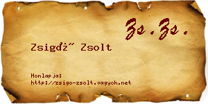 Zsigó Zsolt névjegykártya