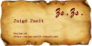 Zsigó Zsolt névjegykártya